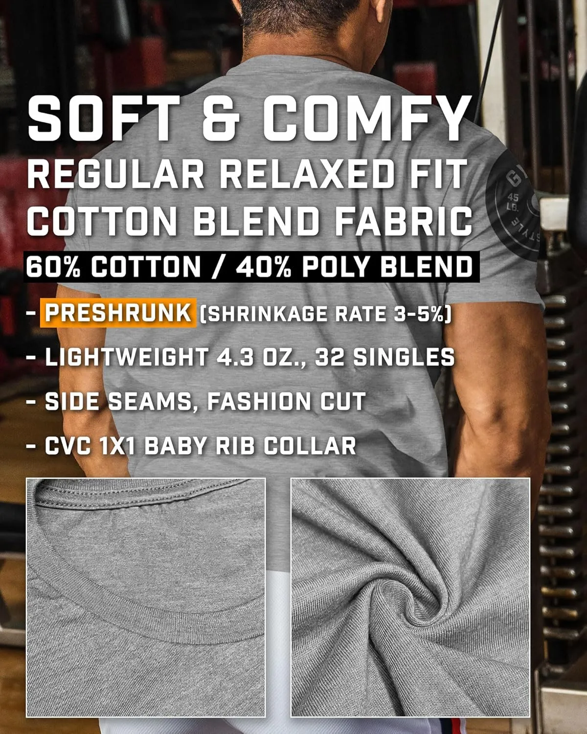 Squat Bench Deadlift Repeat Workout Shirts for Men Weight Plate Gym T-Shirt