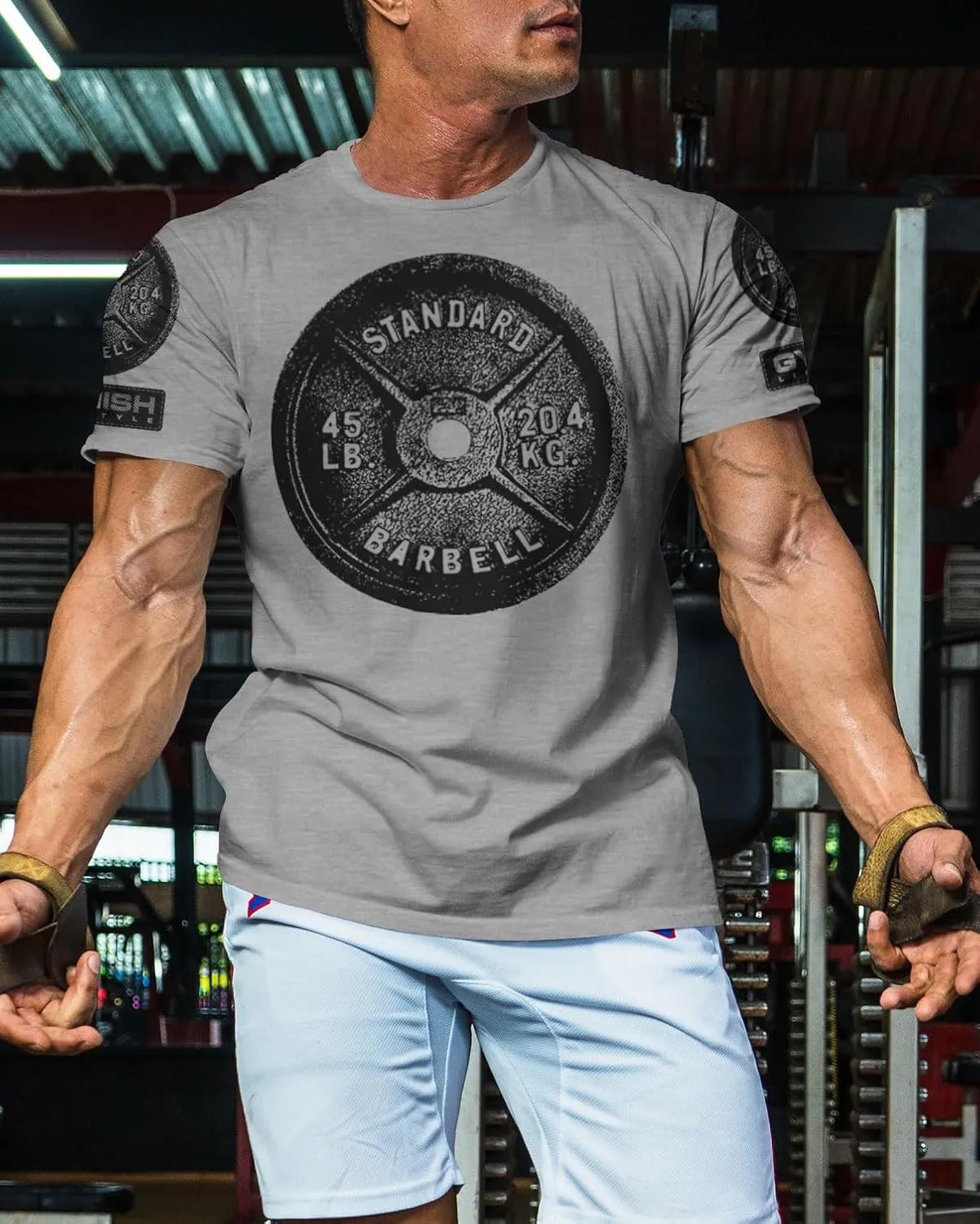 Squat Bench Deadlift Repeat Workout Shirts for Men Weight Plate Gym T-Shirt