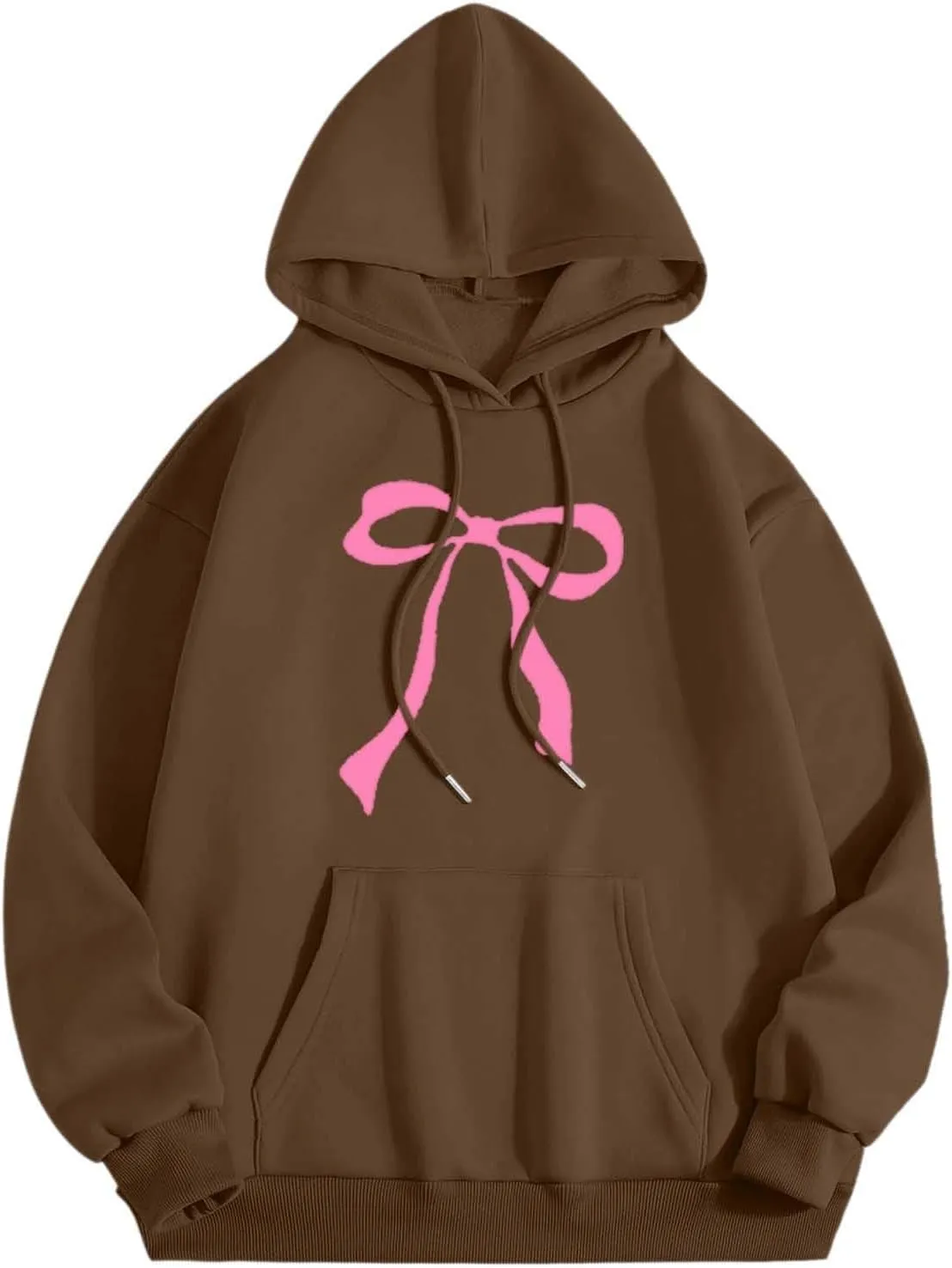 Sweatshirt for Women Trendy Cute Bow Hoodie Long Sleeve Preppy Clothes Casual Lightweight Hoodies Pullover