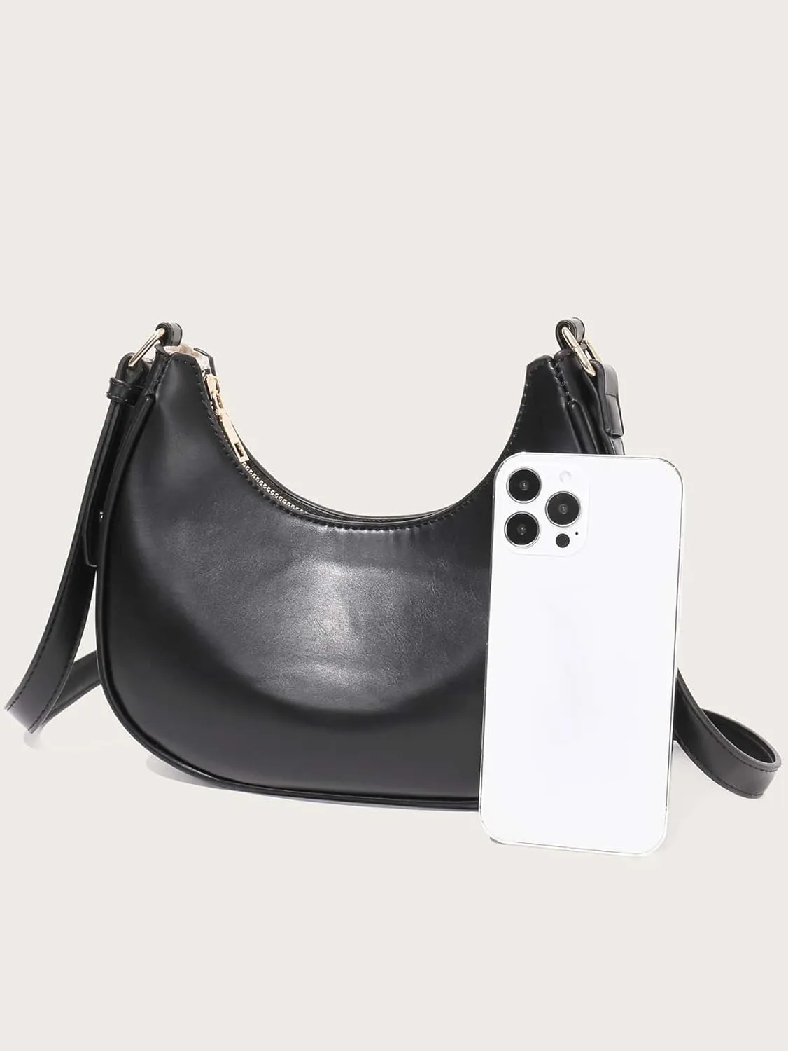 SweatyRocks Women's PU Leather Adjustable Hobo Bag Handle Mini Shoulder Bag Clutch Purse