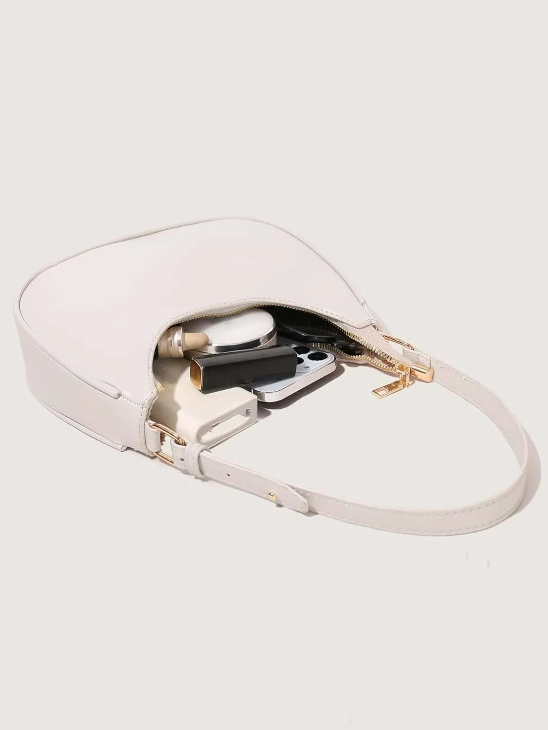 SweatyRocks Women's PU Leather Adjustable Hobo Bag Handle Mini Shoulder Bag Clutch Purse