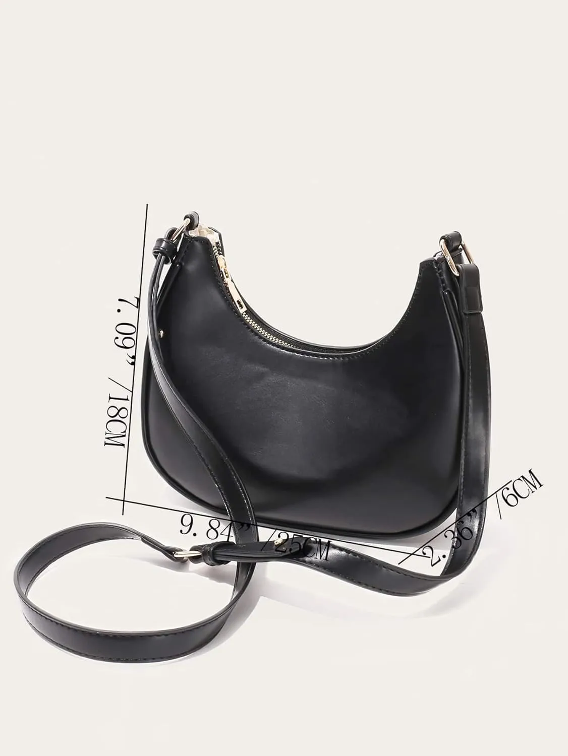 SweatyRocks Women's PU Leather Adjustable Hobo Bag Handle Mini Shoulder Bag Clutch Purse