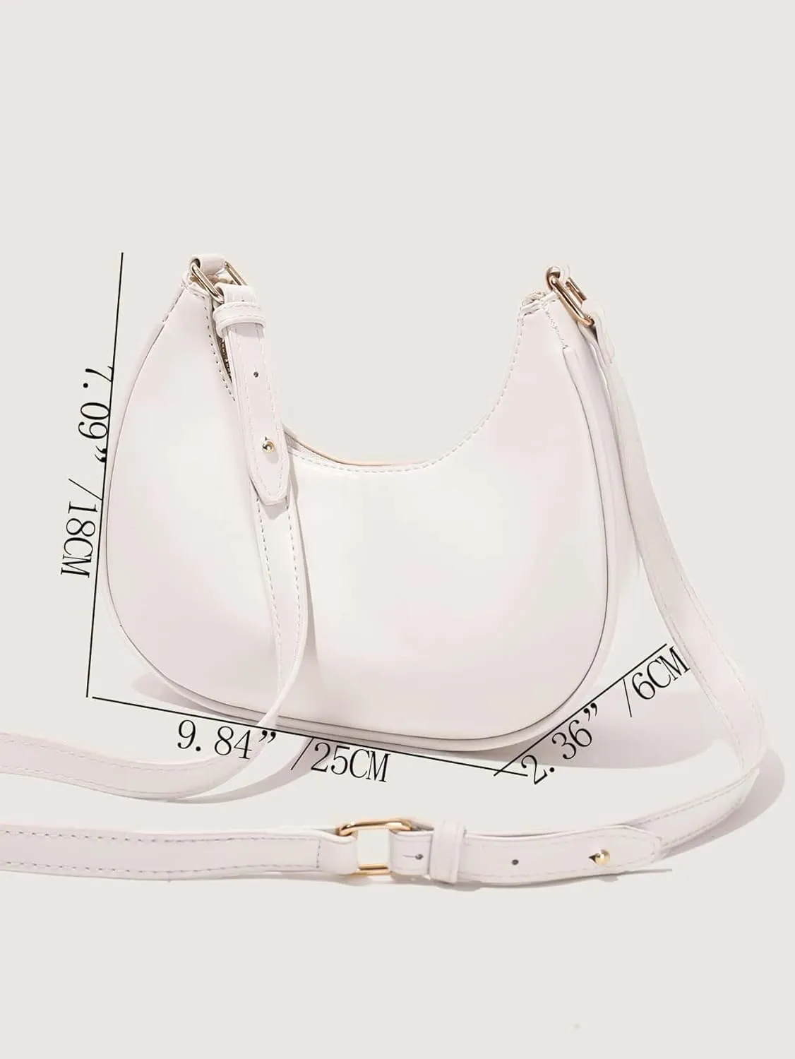 SweatyRocks Women's PU Leather Adjustable Hobo Bag Handle Mini Shoulder Bag Clutch Purse
