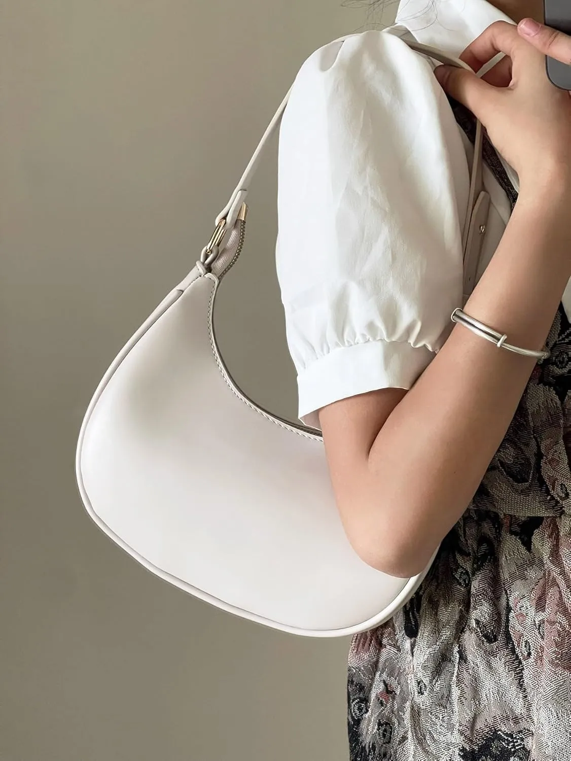 SweatyRocks Women's PU Leather Adjustable Hobo Bag Handle Mini Shoulder Bag Clutch Purse