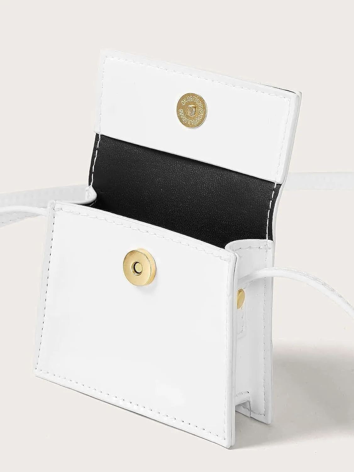 SweatyRocks Women's PU Leather Flap Crossbody Bags Top Handle Mini Satchel Bag Shoulder Purse