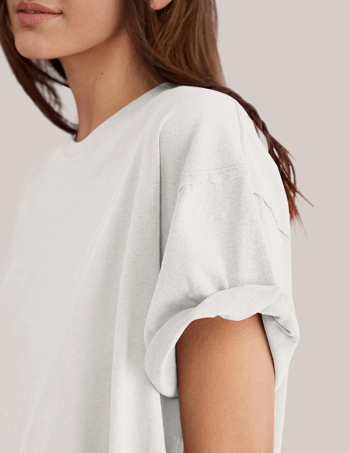 TARSE Oversized Tshirts for Women 2024 Loose Fit Summer Tunic Tops Soft Cotton Short Sleeve Boxy Tee