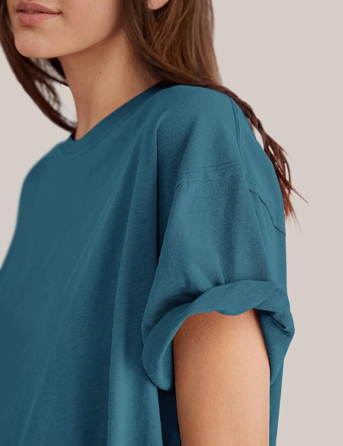 TARSE Oversized Tshirts for Women 2024 Loose Fit Summer Tunic Tops Soft Cotton Short Sleeve Boxy Tee