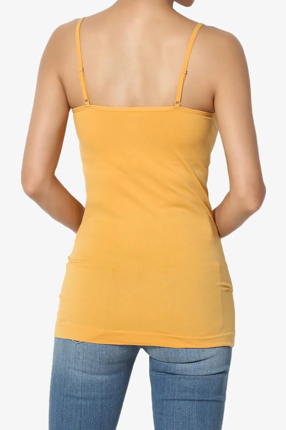 TheMogan Women's Essentials Slim Fit Stretch Seamless Camisole Top Spaghetti Strap Tanks