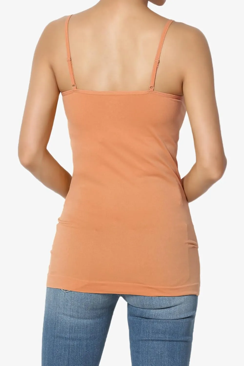 TheMogan Women's Essentials Slim Fit Stretch Seamless Camisole Top Spaghetti Strap Tanks