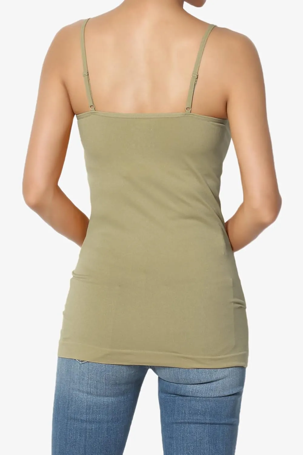 TheMogan Women's Essentials Slim Fit Stretch Seamless Camisole Top Spaghetti Strap Tanks