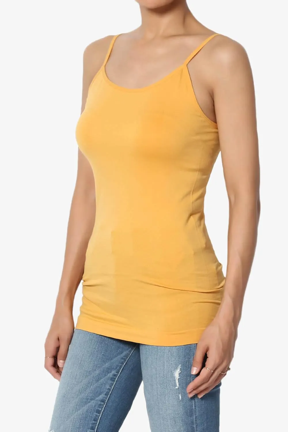 TheMogan Women's Essentials Slim Fit Stretch Seamless Camisole Top Spaghetti Strap Tanks