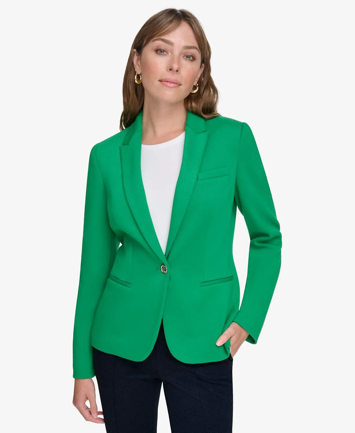 Tommy Hilfiger Women's Blazer  Business Jacket with Flattering Fit and Single-Button Closure