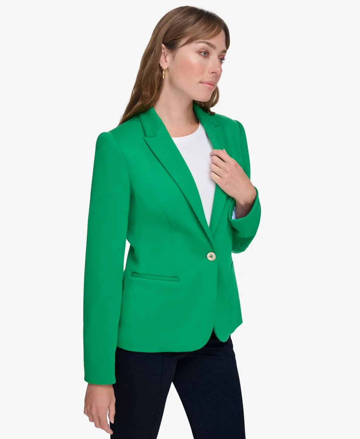 Tommy Hilfiger Women's Blazer  Business Jacket with Flattering Fit and Single-Button Closure