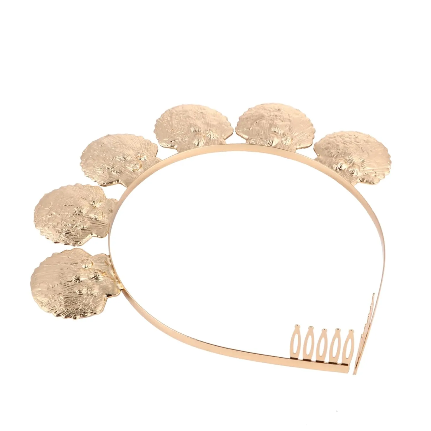 Toyvian Gold Shell Headband Seashell Crown for Boys and Girls Decorative Hairband for Mermaid Headbans Perfect for Birthday