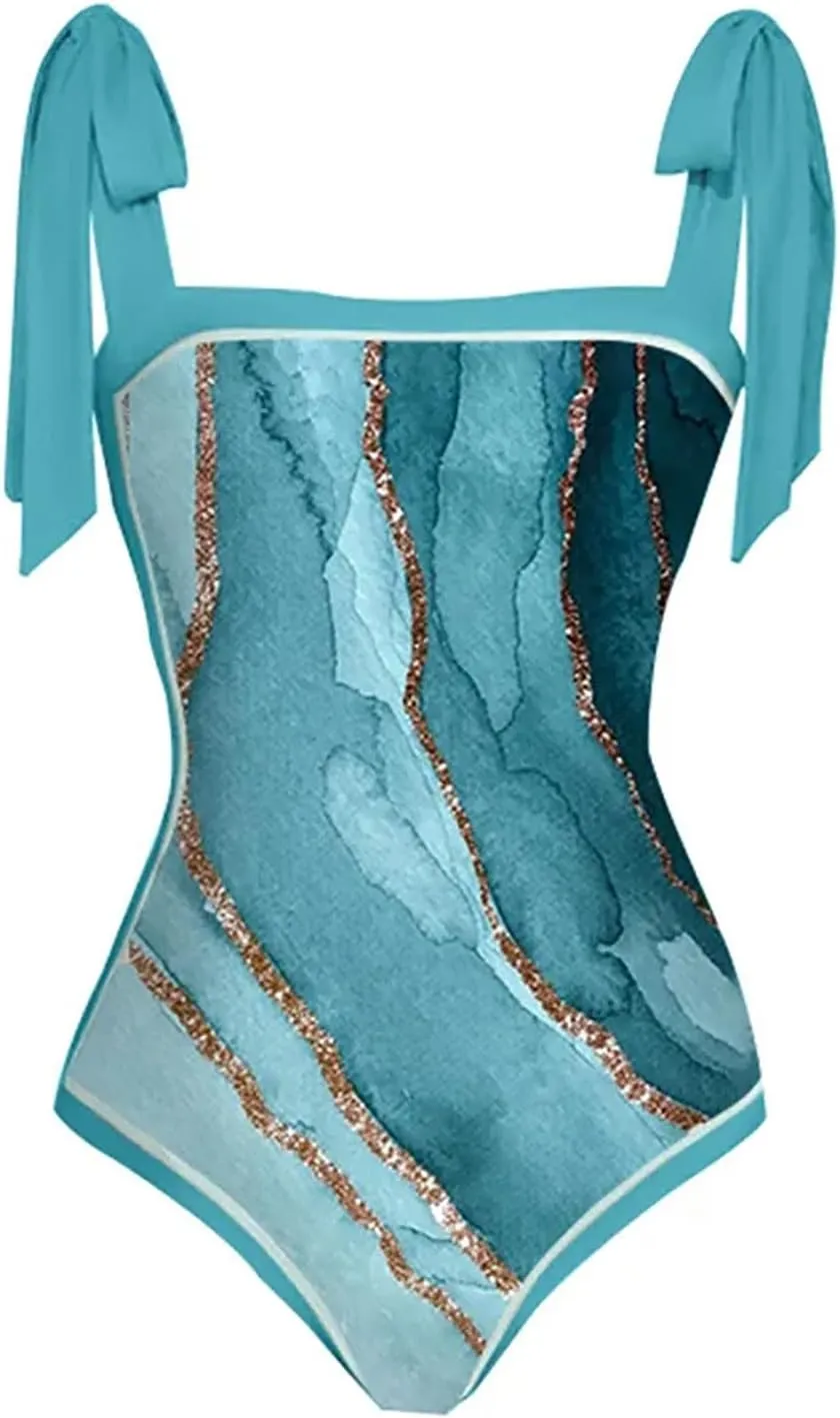 Two Piece Bathing Suits for Women Tummy Control Swimsuit Beach Coverup Maxi Wrap Skirts High Waisted Bikini Tankini Set