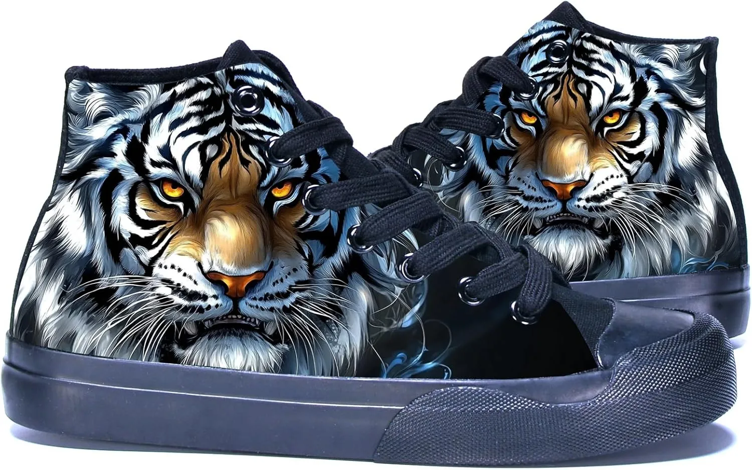 Unisex Fashion High Top Sneakers Classic Lace-Up Canvas Shoes Casual Cool Hip Hop Tennis Walking Shoes for Men Women