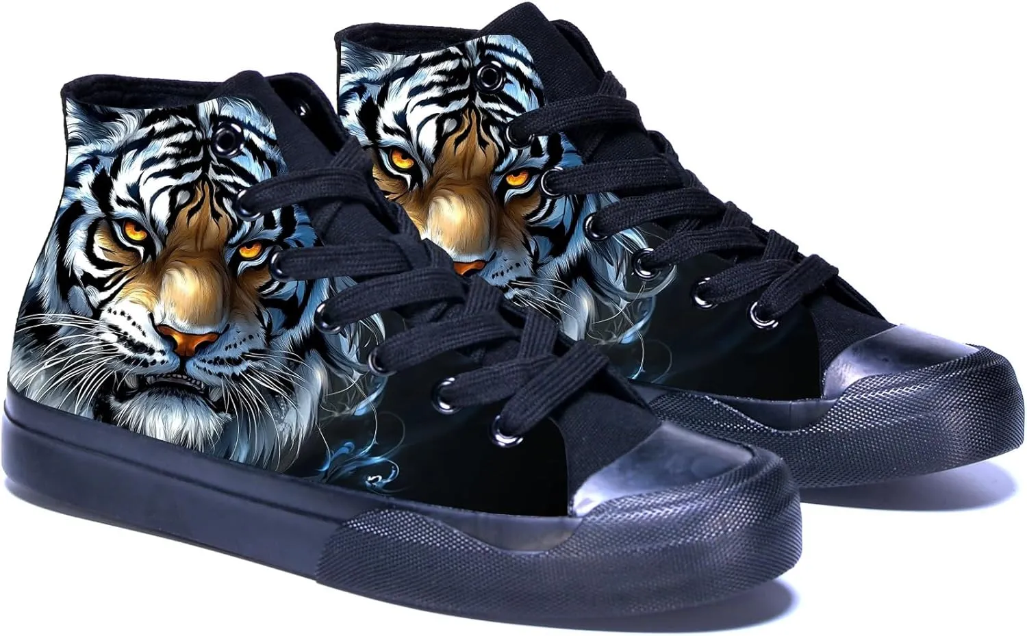 Unisex Fashion High Top Sneakers Classic Lace-Up Canvas Shoes Casual Cool Hip Hop Tennis Walking Shoes for Men Women