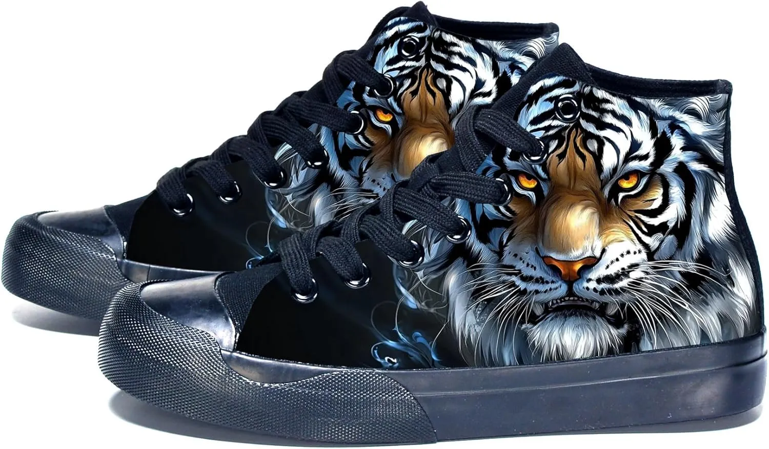 Unisex Fashion High Top Sneakers Classic Lace-Up Canvas Shoes Casual Cool Hip Hop Tennis Walking Shoes for Men Women