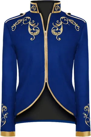 Unisex Military Blazers Prince Coats Drummer Parade Punk Officer Fitted Jackets