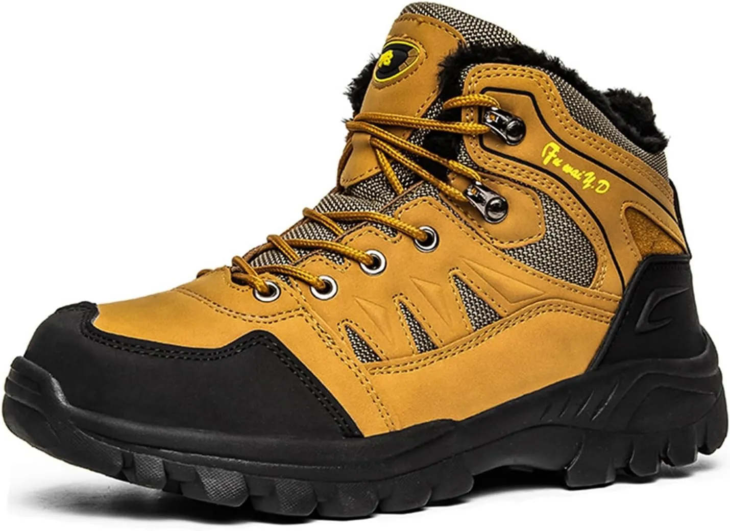 Unisex Warm Winter Ankle Boots,Lace Up Outdoor Cold Weather Hiking Snow Boots for Men,Comfortable Breathable Winter Sneakers for Men,Slip Resistant