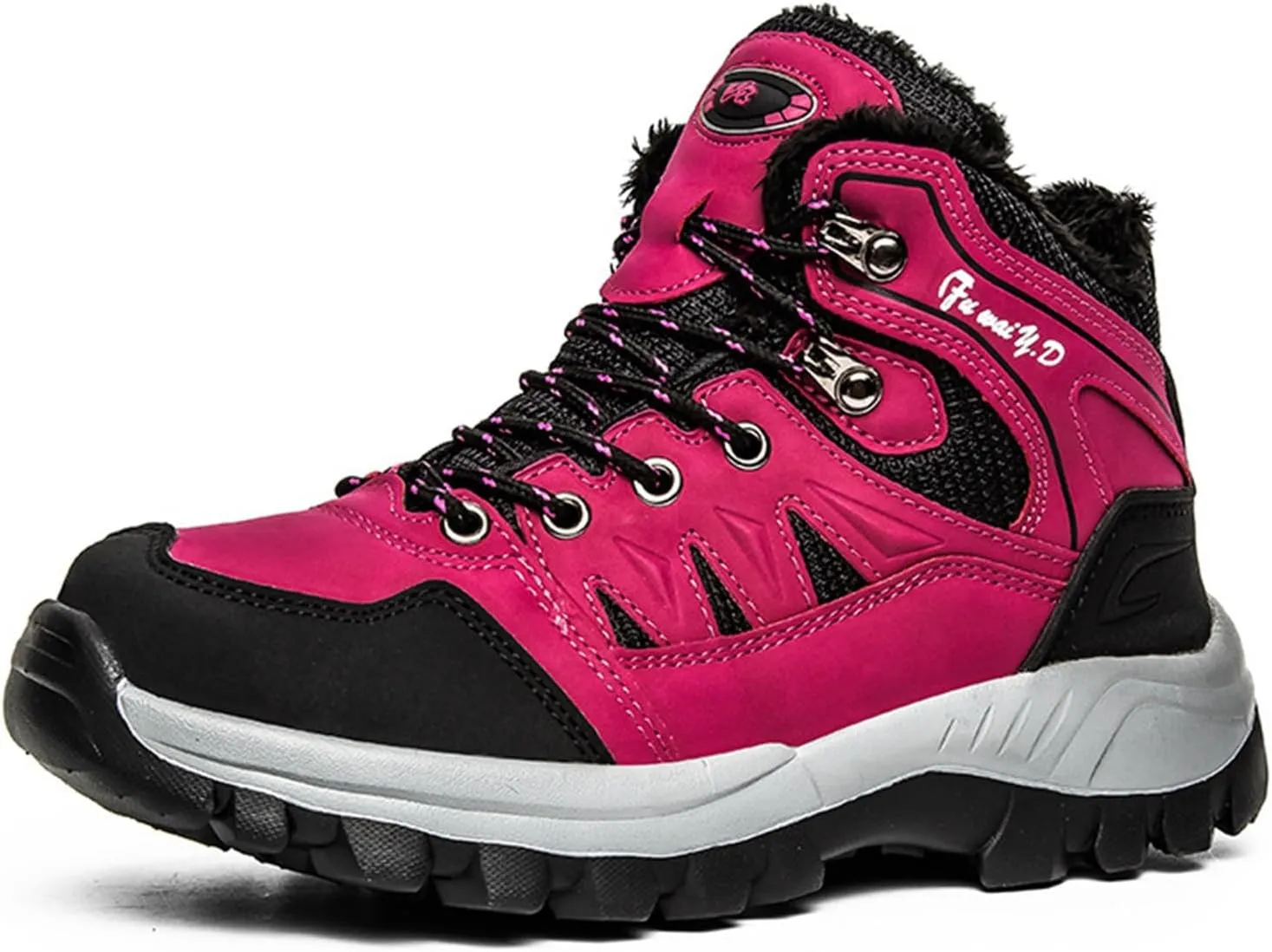 Unisex Warm Winter Ankle Boots,Lace Up Outdoor Cold Weather Hiking Snow Boots for Men,Comfortable Breathable Winter Sneakers for Men,Slip Resistant