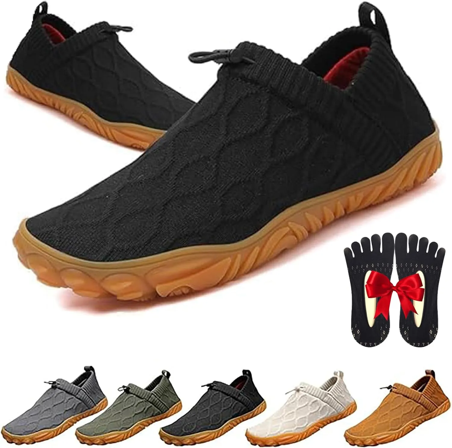 Vallova's Bearprodo Supercomfort Sweatwick Slip-On Shoes, Unisex Knitted Hiking Slip-On Shoes