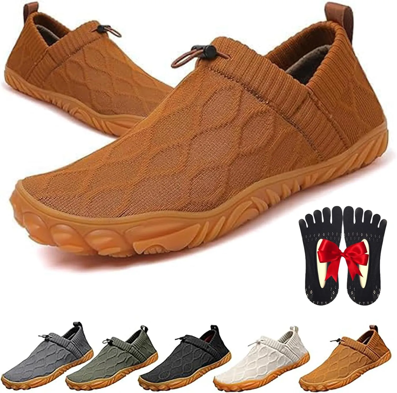 Vallova's Bearprodo Supercomfort Sweatwick Slip-On Shoes, Unisex Knitted Hiking Slip-On Shoes
