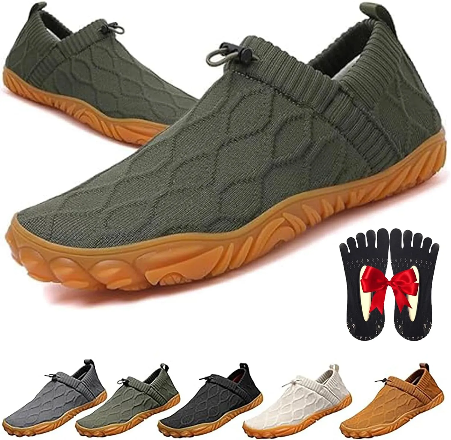 Vallova's Bearprodo Supercomfort Sweatwick Slip-On Shoes, Unisex Knitted Hiking Slip-On Shoes