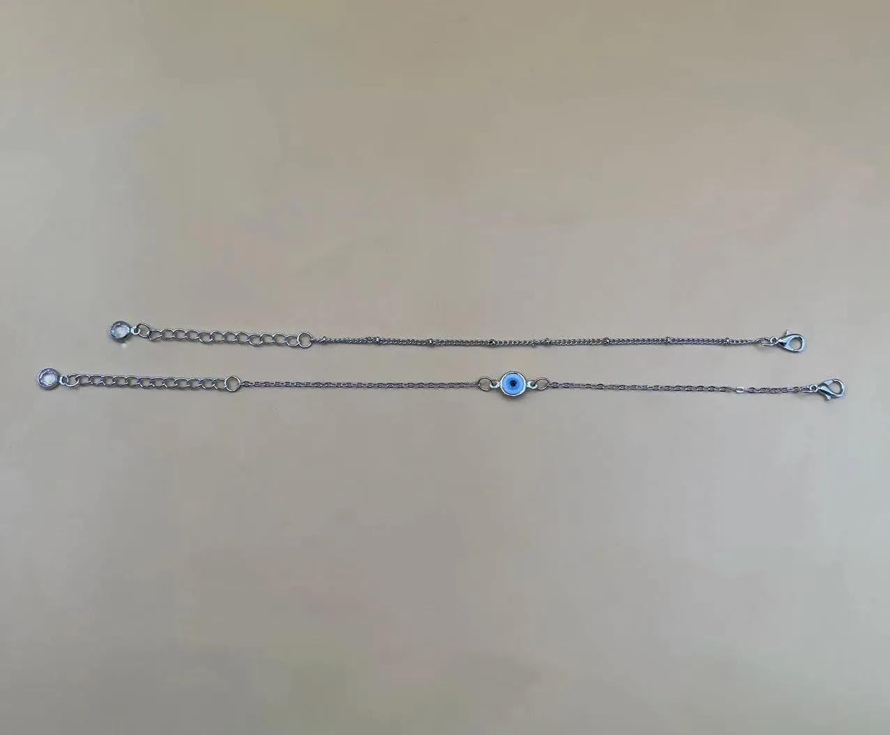 Vivian&CD Gold Evil Eye Bracelets Set for Women, Layered Lucky Amulet Chain Bracelets Cute Paperclip Chain Bracelets Nazar Jewelry Gifts