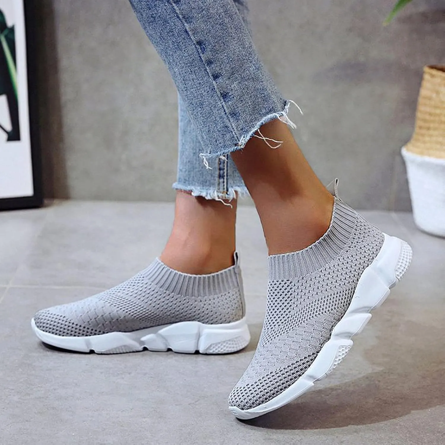 White Sneakers for Women Wide Feet Zapatos Tenis De Trabajo para Mujer Antideslizantes White Tennis Shoes Women Arch Support Wide 10 1/2 Women Sneakers Black Women's Slip On Shoes Size 7.5 W