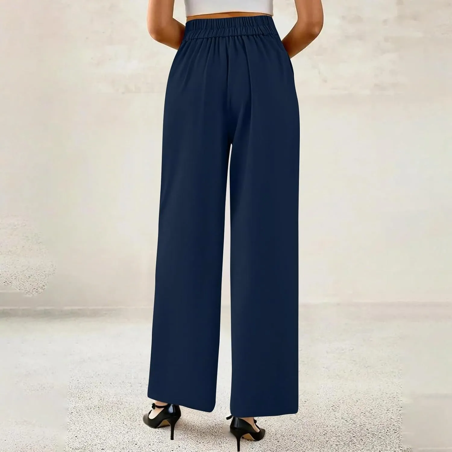 Wide Leg Dress Pants Women Tummy Control High Waist Business Casual Pants Premium Slim Fit Slacks Office Trousers Pants