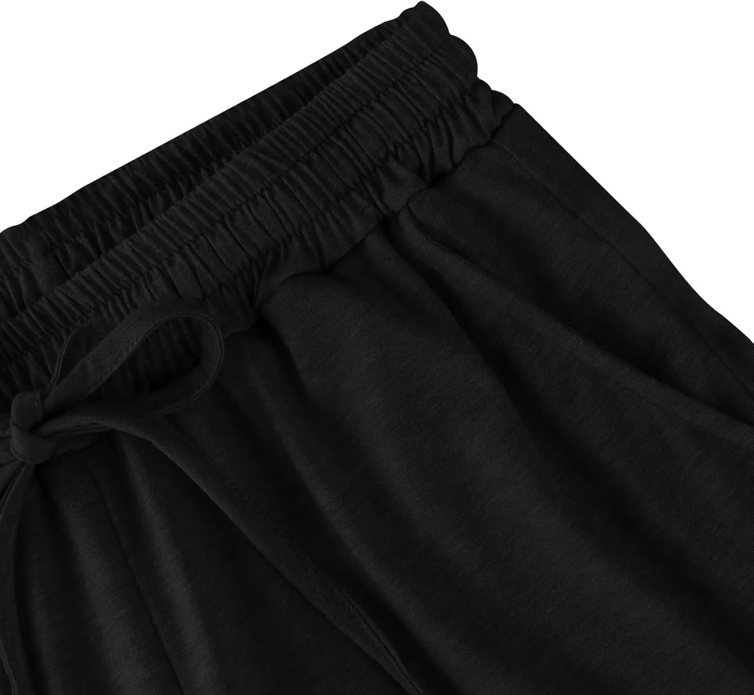 Wide Leg Pants for Women Casual Elastic Drawstring High Waisted Pant Summer Solid Color Palazzo Lounge Trousers 2025