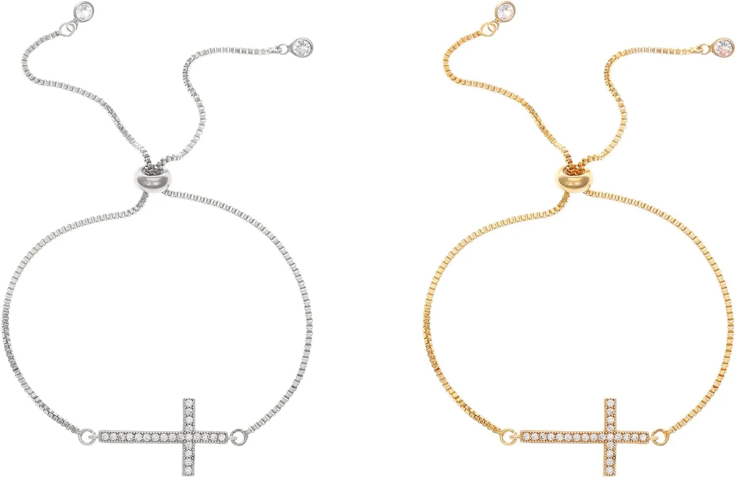 Women Cross Bracelet Jewelry for Women Religious Wristlet Christian Chain Bracelets Adjustable Stainless Steel Wristband for Women