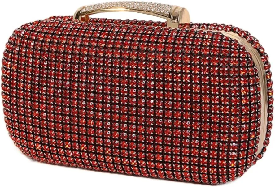 Women Evening Clutch Bag Handbag Shoulder Crossbody Bags Wedding Prom Party Purse with Detachable Chain