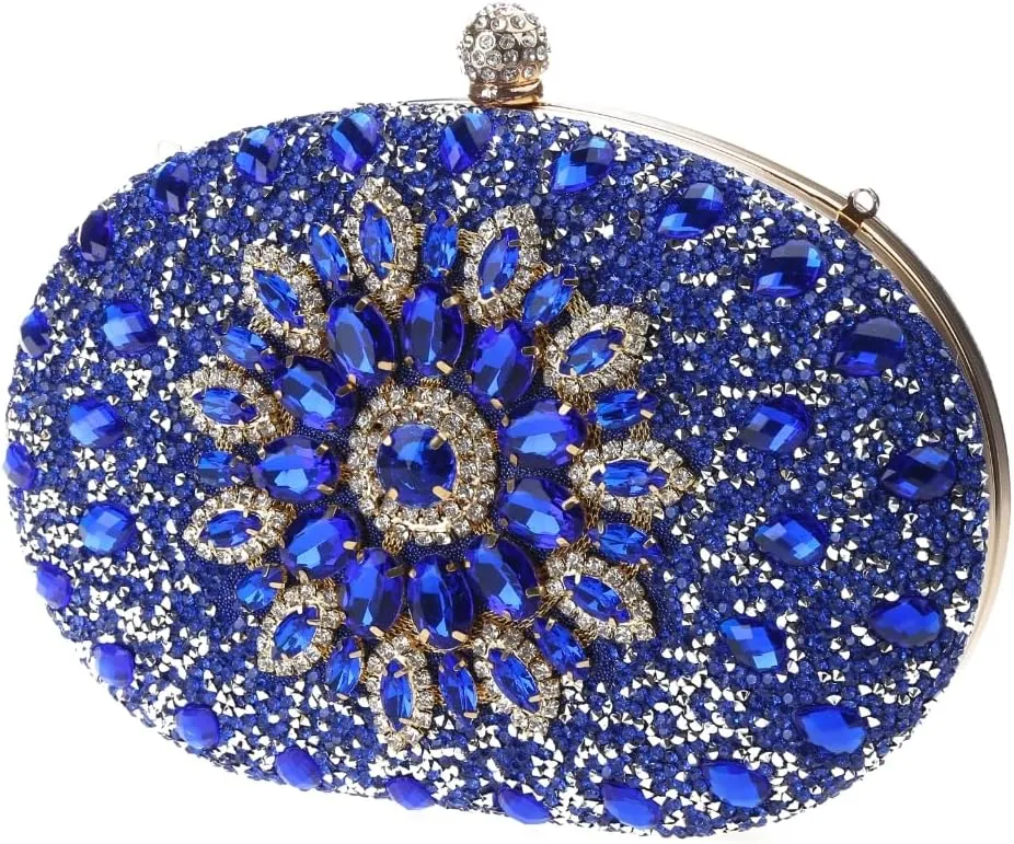 Women Evening Clutch Bag Handbag Shoulder Crossbody Bags Wedding Prom Party Purse with Detachable Chain