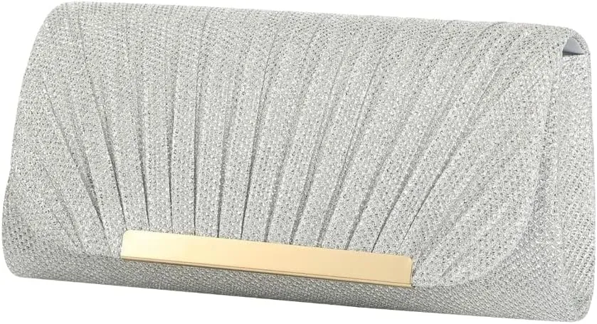 Women Evening Clutch Bag Handbag Shoulder Crossbody Bags Wedding Prom Party Purse with Detachable Chain
