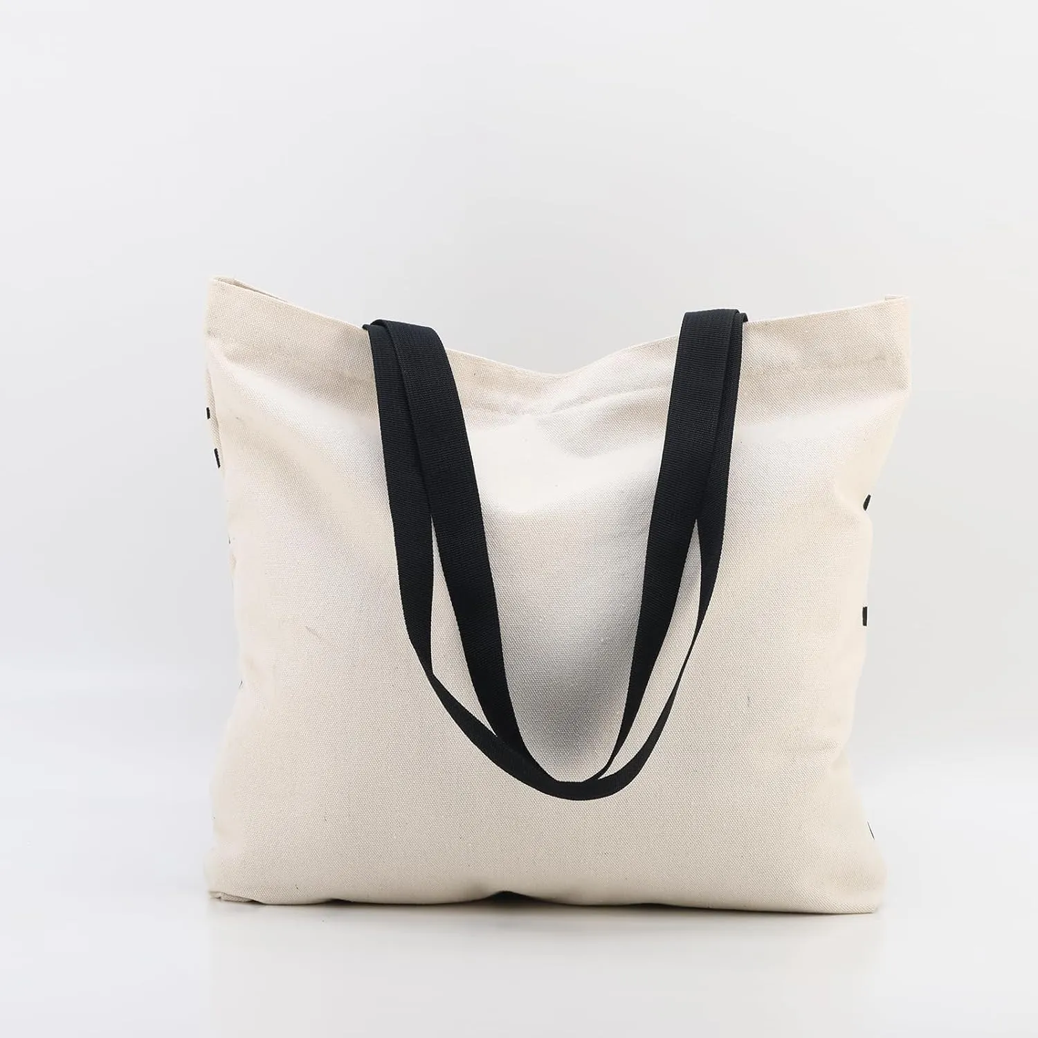 Women's Canvas Bag, Aesthetic Handbags with Zipper Travel Shoulder Bags Shopping Handbags with Inner Pockets
