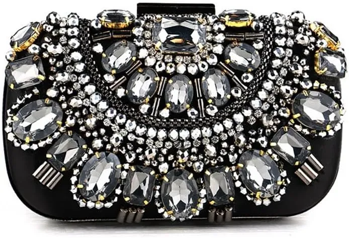 Women's Evening Bags Sparkly Rhinestone Clutch Purses Luxury Handbags for Wedding Prom Party Club