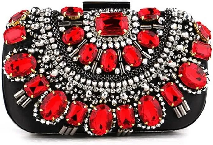 Women's Evening Bags Sparkly Rhinestone Clutch Purses Luxury Handbags for Wedding Prom Party Club
