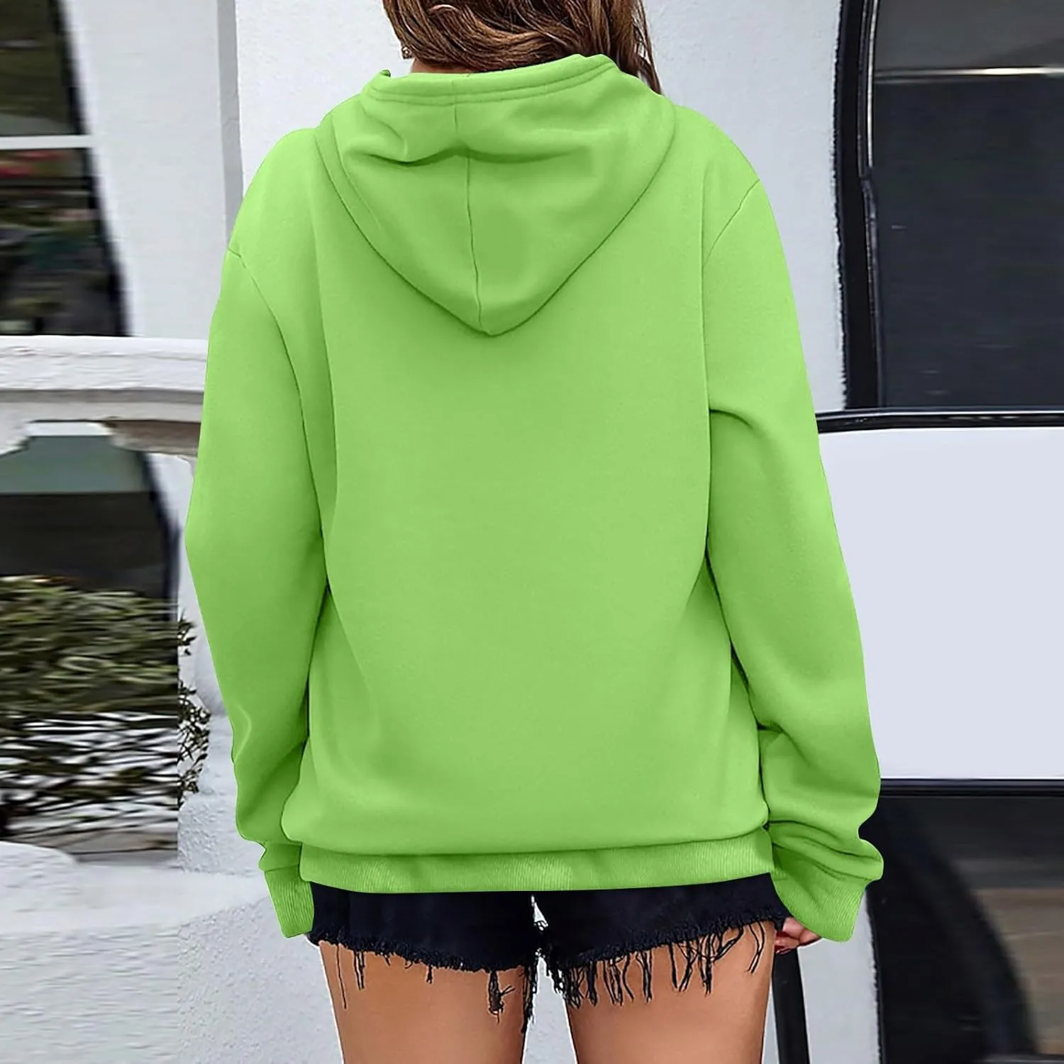 Womens Fashion Solid Color Long Sleeve Baggy Cute Oversized Hoodies 2024 Casual Y2K Pullover Sweatshirts Fall Oufits