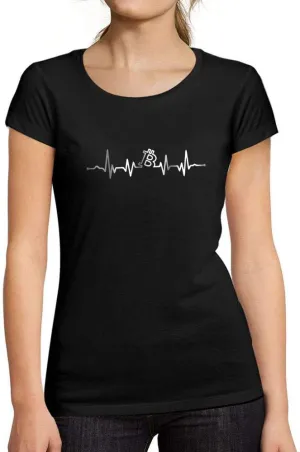 Women's Graphic T-Shirt Organic Bitcoin Heartbeat BTC HODL Crypto Eco-Friendly Ladies Limited Edition Short