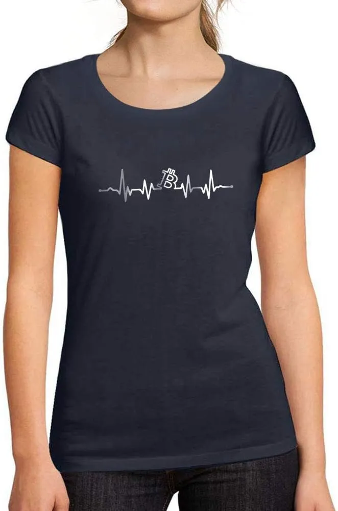 Women's Graphic T-Shirt Organic Bitcoin Heartbeat BTC HODL Crypto Eco-Friendly Ladies Limited Edition Short