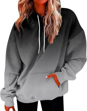 Womens Hoodies Y2k Tie Dye Plus Size Oversized Sweatshirt Loose Fit Drawstring Cute Preppy Hoodie with Pockets