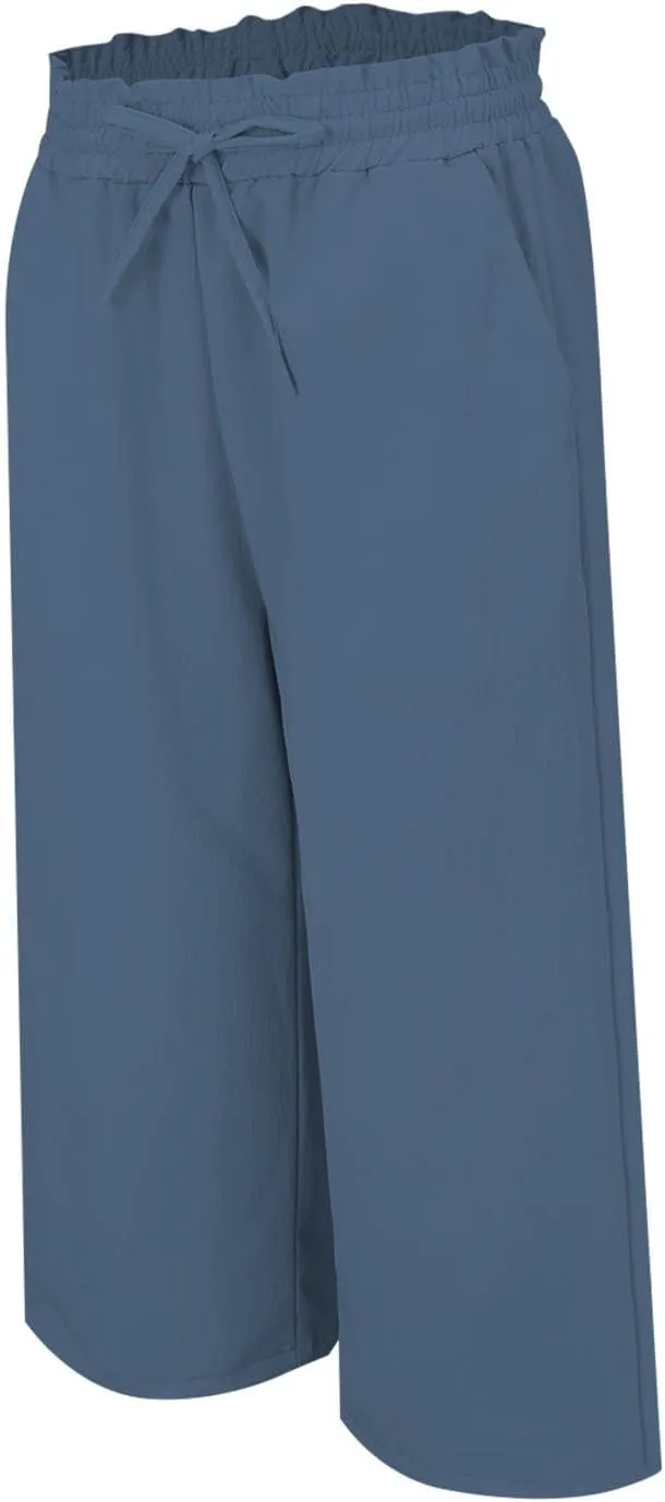 Women's Linen Pants High Waisted with Drawstring - Summer Lightweight Loose Trousers Elastic Waist with Pockets
