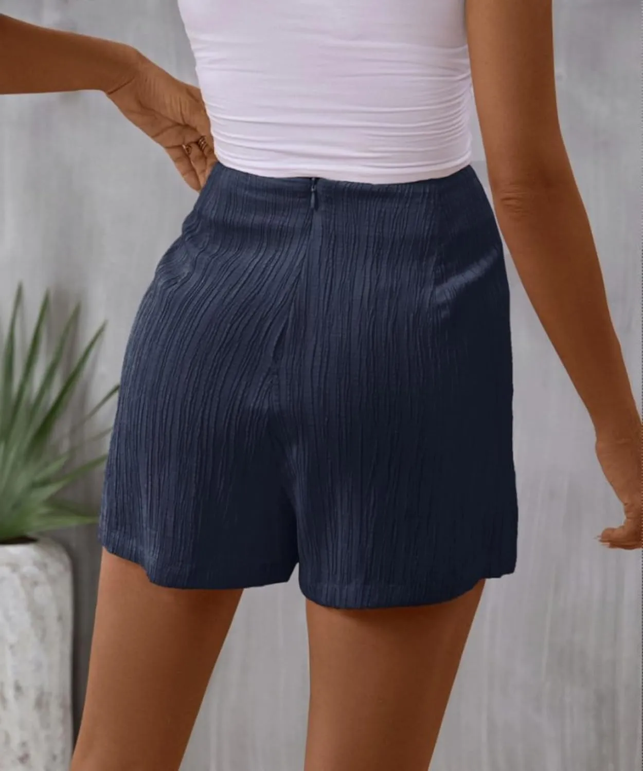 Womens Mini Skorts with Wrap Tie Front | High Waist Belted Skirt Shorts Zipper Closure, Casual Beach Skirt