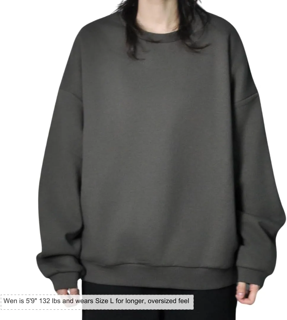 Womens Oversized Crewneck Sweatshirt Fleece Long Sleeve Hoodies Pullover