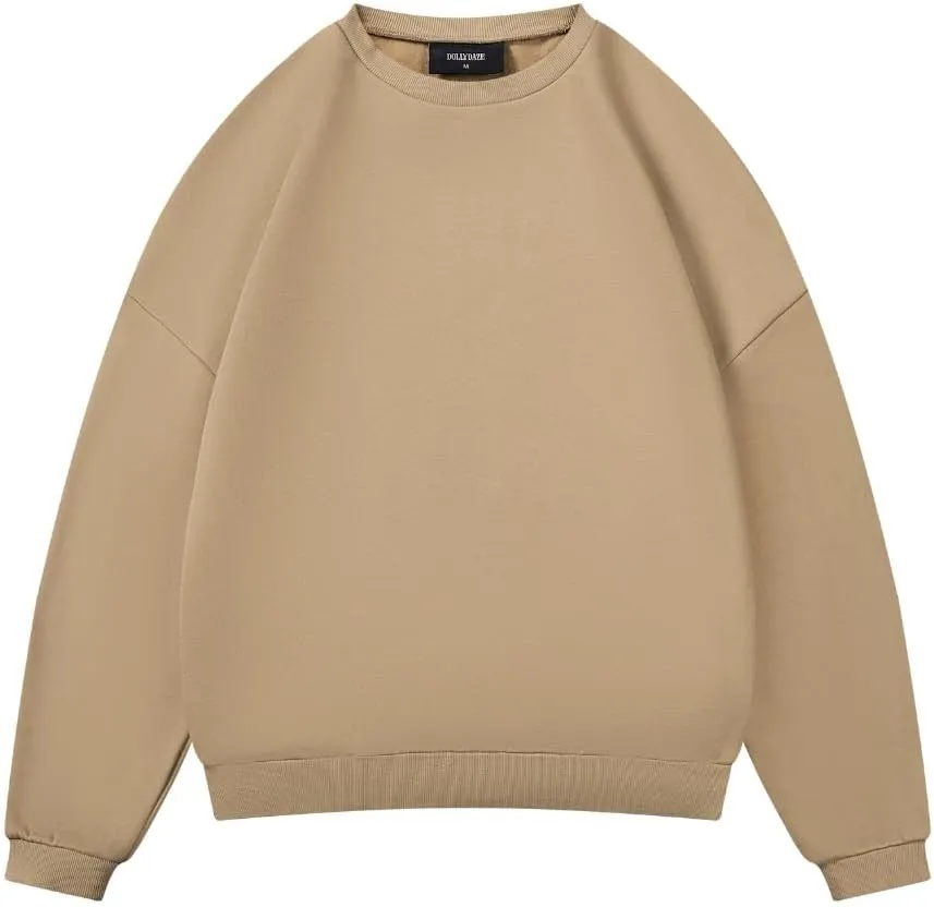Womens Oversized Crewneck Sweatshirt Fleece Long Sleeve Hoodies Pullover