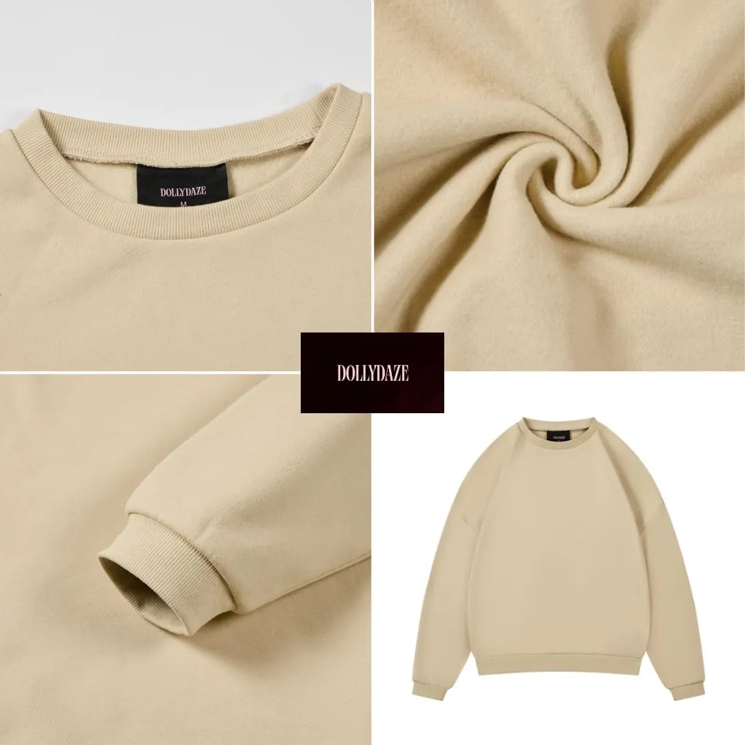 Womens Oversized Crewneck Sweatshirt Fleece Long Sleeve Hoodies Pullover