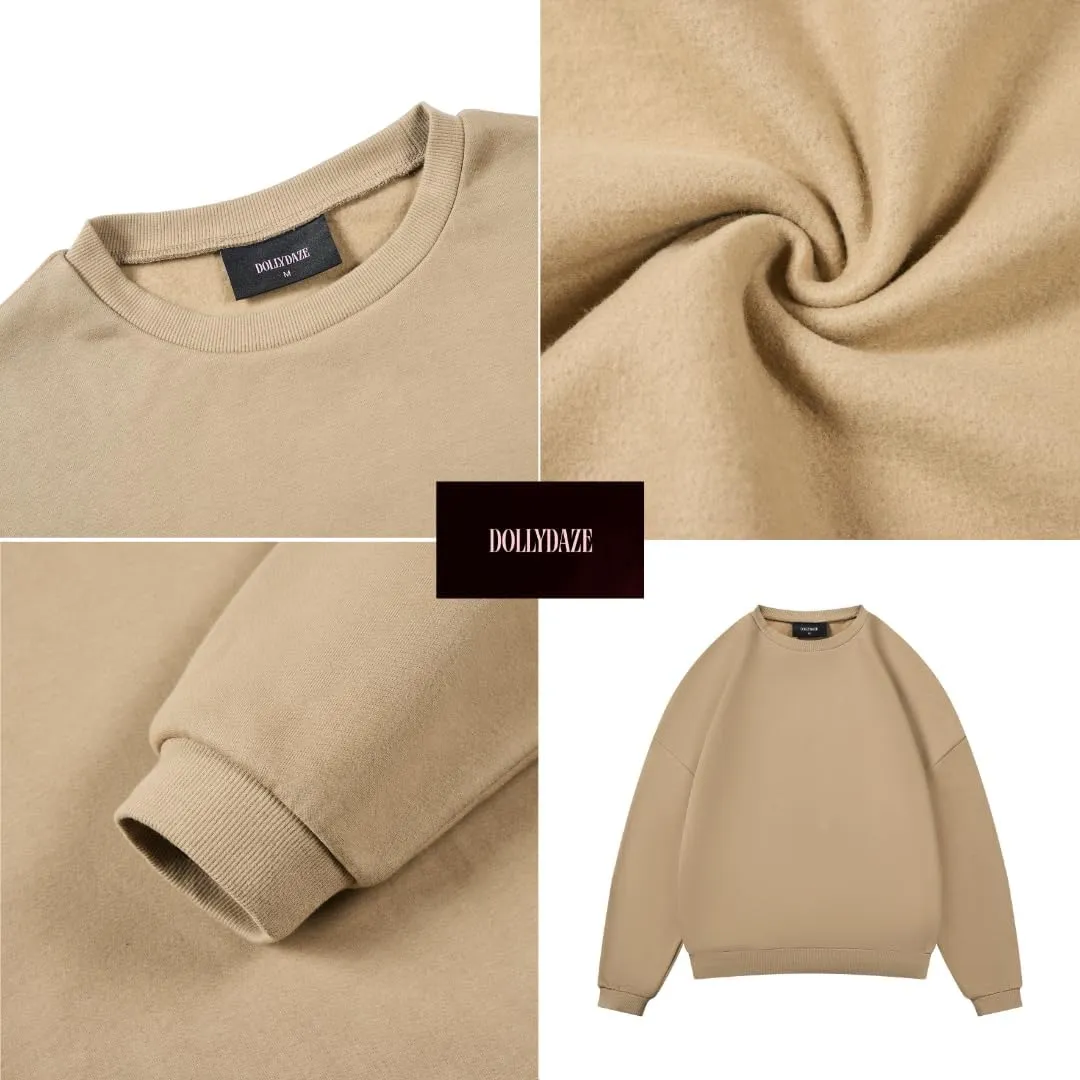 Womens Oversized Crewneck Sweatshirt Fleece Long Sleeve Hoodies Pullover