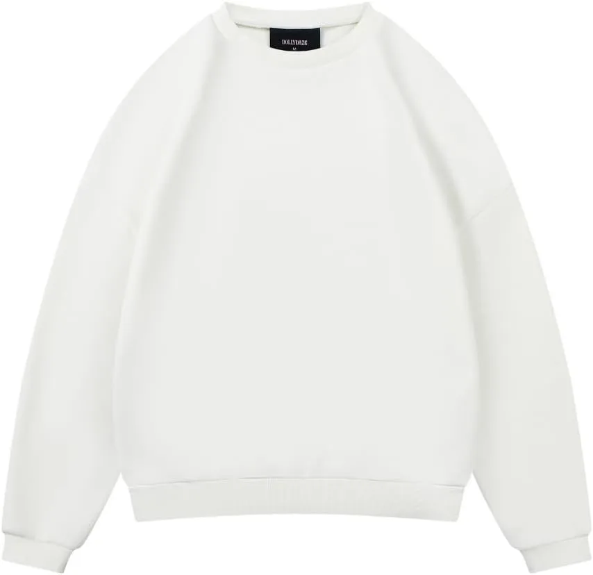 Womens Oversized Crewneck Sweatshirt Fleece Long Sleeve Hoodies Pullover